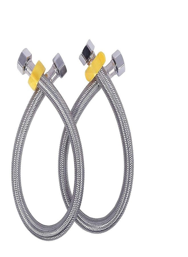 Clinton Stainless Steel 304 Grade Connection Pipe Chrome Finish (1/2-inch, 18-inch) (2) - Image 1